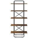 Bogreol 5 niveauer 80 x 35 x 175,5 cm PB Røget eg