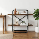 Bogreol 2 niveauer 80 x 35 x 70 cm PB Røget eg