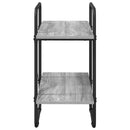 Bogreol 2 niveauer 80 x 35 x 70 cm PB Grå Sonoma