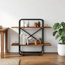 Bogreol 2 niveauer 80 x 35 x 70 cm PB Egetræ