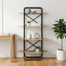 Bogreol 4 niveauer 60 x 35 x 140 cm PB Sonoma-eg