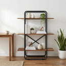 Bogreol 3 niveauer 60 x 35 x 105 cm PB Egetræ