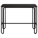 Spisebord 100 x 50 x 75 cm Konstrueret træ Sort Rektangulær