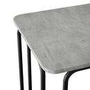 Spisebord 100 x 50 x 75 cm Konstrueret træ Betongrå Rektangulær