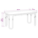 Sofabord Betongrå 100 x 50 x 45 cm Konstrueret træ