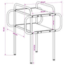 Sofabord Sort eg 40 x 40 x 51 cm Konstrueret træ