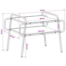 Sofabord Røget eg 70 x 50 x 51 cm Konstrueret træ