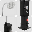 Solbruser med Brusehoved PVC, ABS, Zinklegering Sort