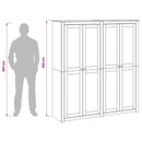 Garderobeskab PANAMA Honning 169 x 50 x 185 cm Massivt fyrretræ