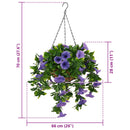 Kunstige blomster Lilla 66 x 75 x 70 cm PE og stål