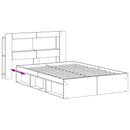 Sengestel med opbevaring Hvid 160 x 200 cm Konstrueret træ
