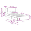 Sengestel med opbevaring Sonoma-eg 90 x 200 cm Konstrueret træ