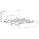 Sengestel med opbevaring Betongrå 150 x 200 cm Konstrueret træ
