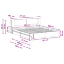 Sengestel med opbevaring Sort 200 x 200 cm Konstrueret træ
