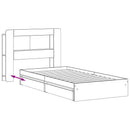 Sengestel med opbevaring Hvid 80 x 200 cm Konstrueret træ