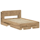 Sengestel med opbevaring med hovedgærde Artisan-eg 120 x 190 cm