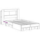 Sengestel med opbevaring Sonoma-eg 120 x 200 cm Konstrueret træ
