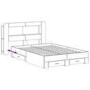 Sengestel med opbevaring Sonoma-eg 150 x 200 cm Konstrueret træ