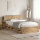 Sengestel med opbevaring Artisan-eg 80 x 200 cm Konstrueret træ