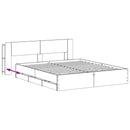 Sengestel med opbevaring og hovedgærde Sort 180 x 200 cm
