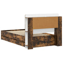 Sengestel med opbevaring og hovedgærde Røget eg 80 x 200 cm