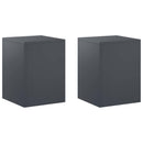 Planteholder 2 pcs Antracit 30 x 30 x 40 cm Galvaniseret stål