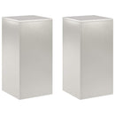 Planteholder 2 pcs Sølv 30 x 30 x 60 cm Stål