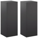 Planteholder 2 pcs Sort 30 x 30 x 80 cm Stål