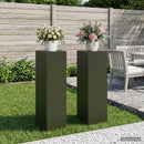 Planteholder 2 pcs Olivengrøn 30 x 30 x 100 cm Stål