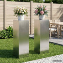 Planteholder 2 pcs Sølv 30 x 30 x 100 cm Stål