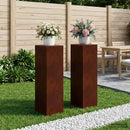Planteholder 2 pcs Rusten 30 x 30 x 100 cm Cortenstål