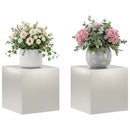 Planteholder 2 pcs Sølv 40 x 40 x 40 cm Stål
