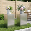 Planteholder 2 pcs Sølv 40 x 40 x 60 cm Stål