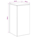 Planteholder Sort 40 x 40 x 80 cm Stål