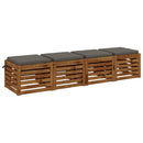 4-Stykke Sædepuder SOEST 4 stk. 100% polyester Grå