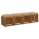 4-delt sædepuder SOEST 4 pcs 100% polyester Sandfarvet