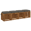 4-delt sædepuder SOEST 4 pcs 100% polyester Grå 40 x 40 x 7 cm