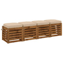 4-delt sædepuder SOEST 4 pcs 100% polyester Cremefarvet