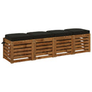 4-delt sædepuder SOEST 4 pcs 100% polyester Sort 40 x 40 x 7 cm