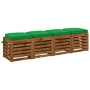 4-delt sædepuder SOEST 4 pcs 100% polyester Grøn 40 x 40 x 7 cm