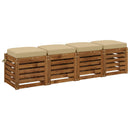 4-delt sædepuder SOEST 4 pcs 100% polyester Beige