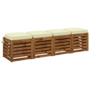 4-delt sædepuder SOEST 4 pcs 100% polyester Cremefarvet