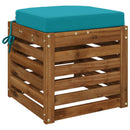 1-delt sædepude SOEST 100% polyester Turkis 45 x 45 x 7 cm