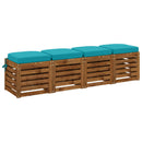 4-delt sædepuder SOEST 4 pcs 100% polyester Turkis