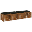 4-Stykke Sædepuder 4 stk. 100% polyester Sort 40 x 40 x 5 cm