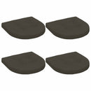4-Stykke Sædepuder 4 stk. 100% polyester Antracit