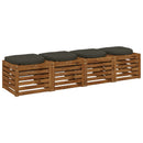 4-Stykke Sædepuder 4 stk. 100% polyester Antracit