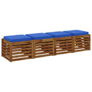 4-Stykke Sædepuder VUGHT 4 pcs 100% polyester Kongelig blå