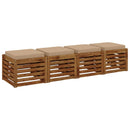 4-Stykke Sædepuder VUGHT 4 pcs 100% polyester Sandfarvet