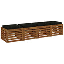 4-Stykke Sædepuder VUGHT 4 pcs 100% polyester Sort